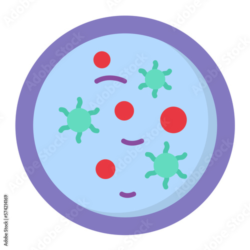 Microbiology Flat Multicolor Icon