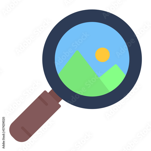 Search Image Flat Multicolor Icon