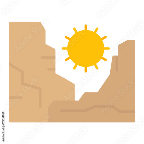 Grand Canyon Flat Multicolor Icon