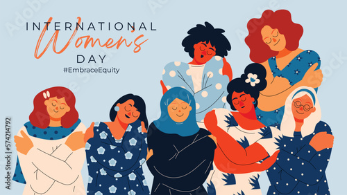 Vászonkép International Women's Day banner vector