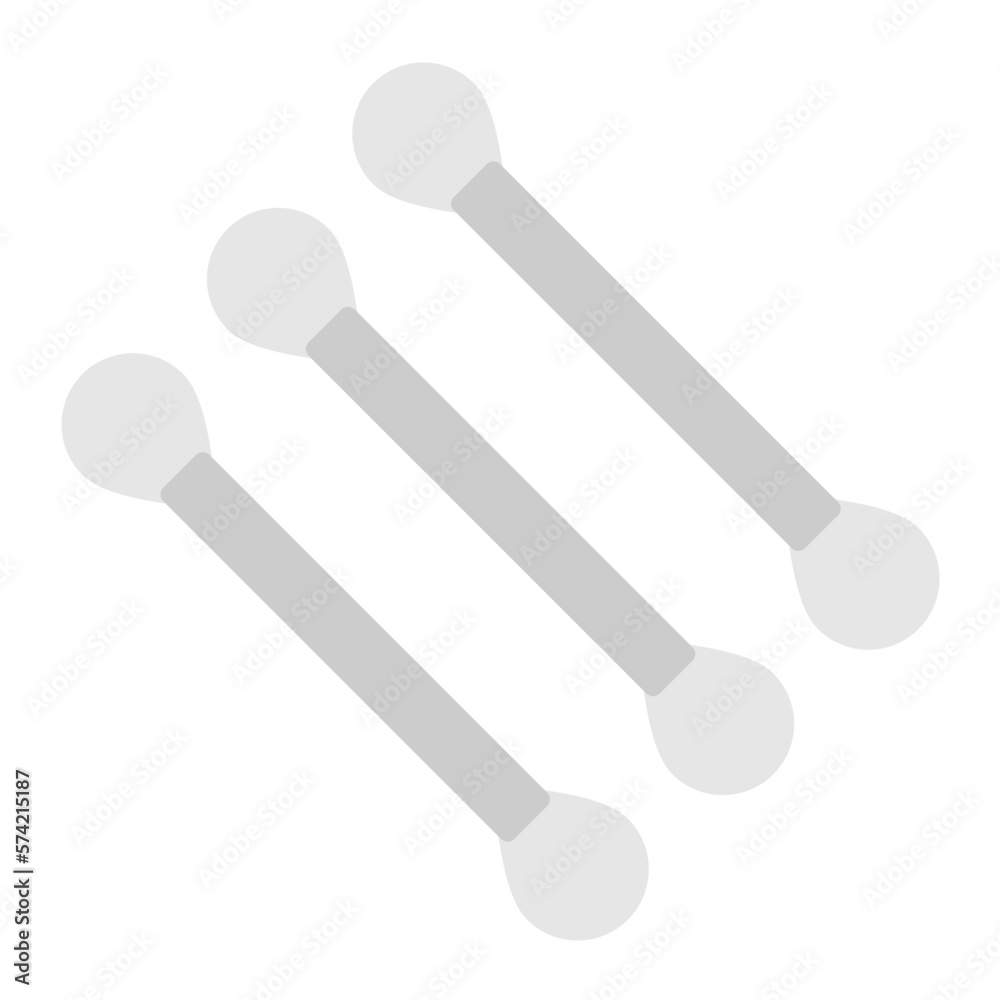 Cotton Swab Flat Multicolor Icon Cotton Swab Flat Multicolor Icon