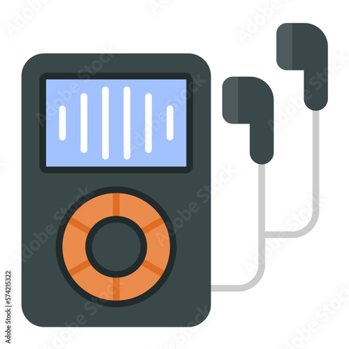 Music Player Flat Multicolor Icon