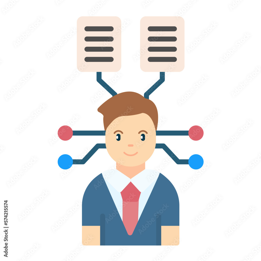 User Predictions Flat Multicolor Icon