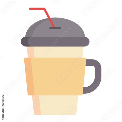 Frappuccino Flat Multicolor Icon