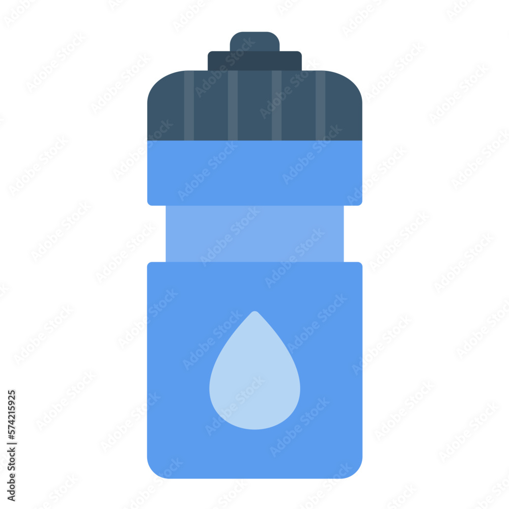 Water Bottles Flat Multicolor Icon Water Bottles Flat Multicolor Icon