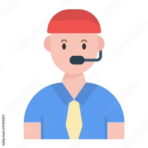 Commentator Flat Multicolor Icon