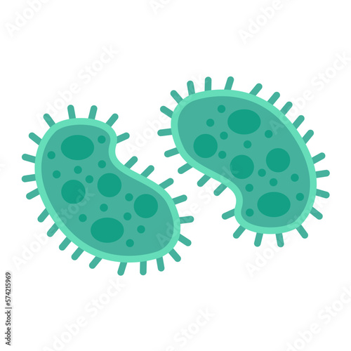 Bacterium Flat Multicolor Icon photo