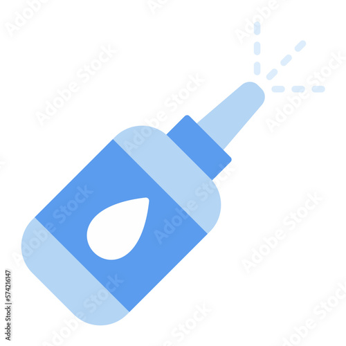Nasal Spray Flat Multicolor Icon