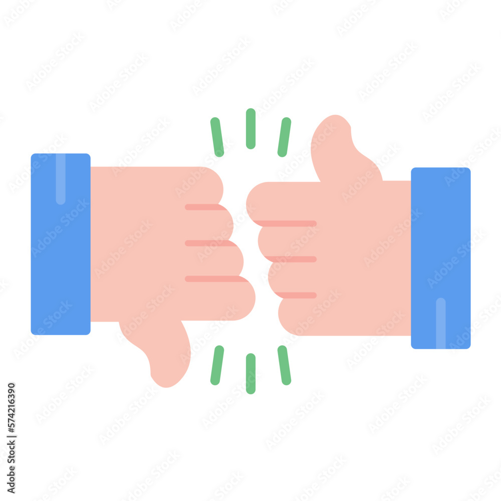 Criticism Flat Multicolor Icon Criticism Flat Multicolor Icon