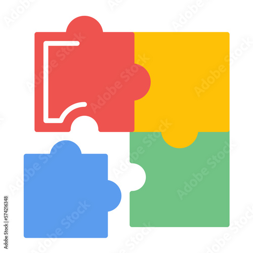 Problem Solving Flat Multicolor Icon