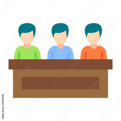 Jury Flat Multicolor Icon