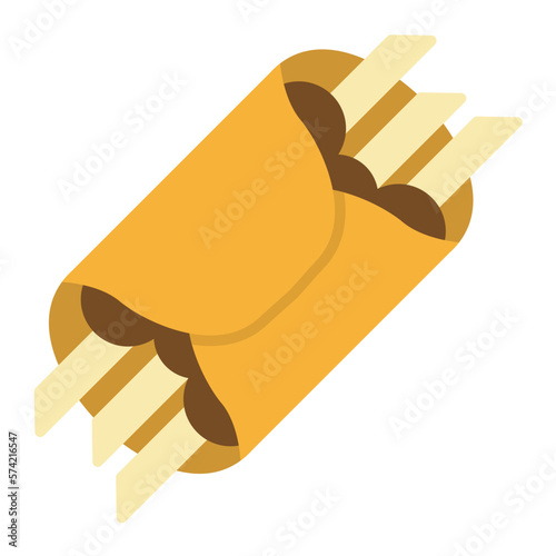 Enchilada Flat Multicolor Icon