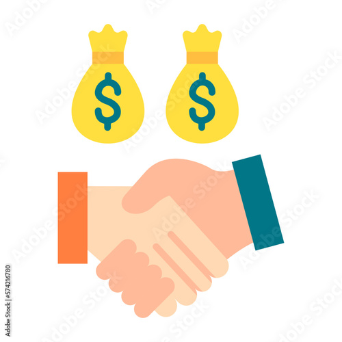 Bribe Flat Multicolor Icon