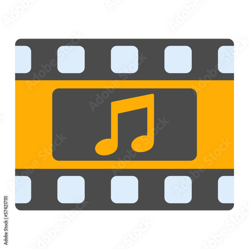 Soundtrack Flat Multicolor Icon
