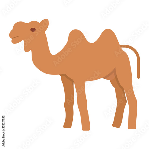 Camel Flat Multicolor Icon