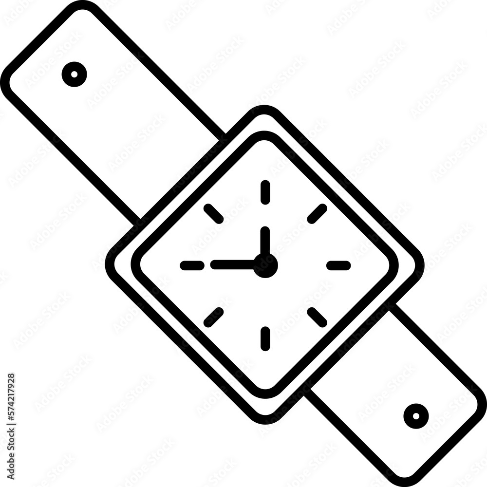 hand clock, watch icon minimal illustration hand clock, watch icon minimal illustration
