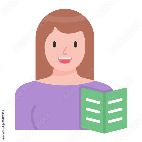 Woman Recipes Flat Multicolor Icon