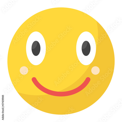 Grinning Face with Smiling Eyes Flat Multicolor Icon