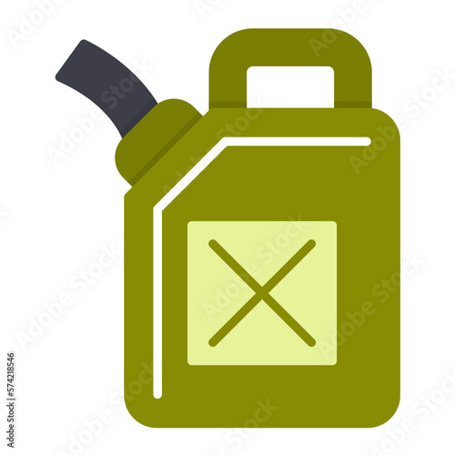 Jerrycan Flat Multicolor Icon