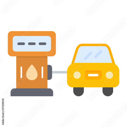 Refuel Flat Multicolor Icon