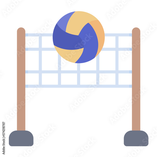 Volleyball Flat Multicolor Icon