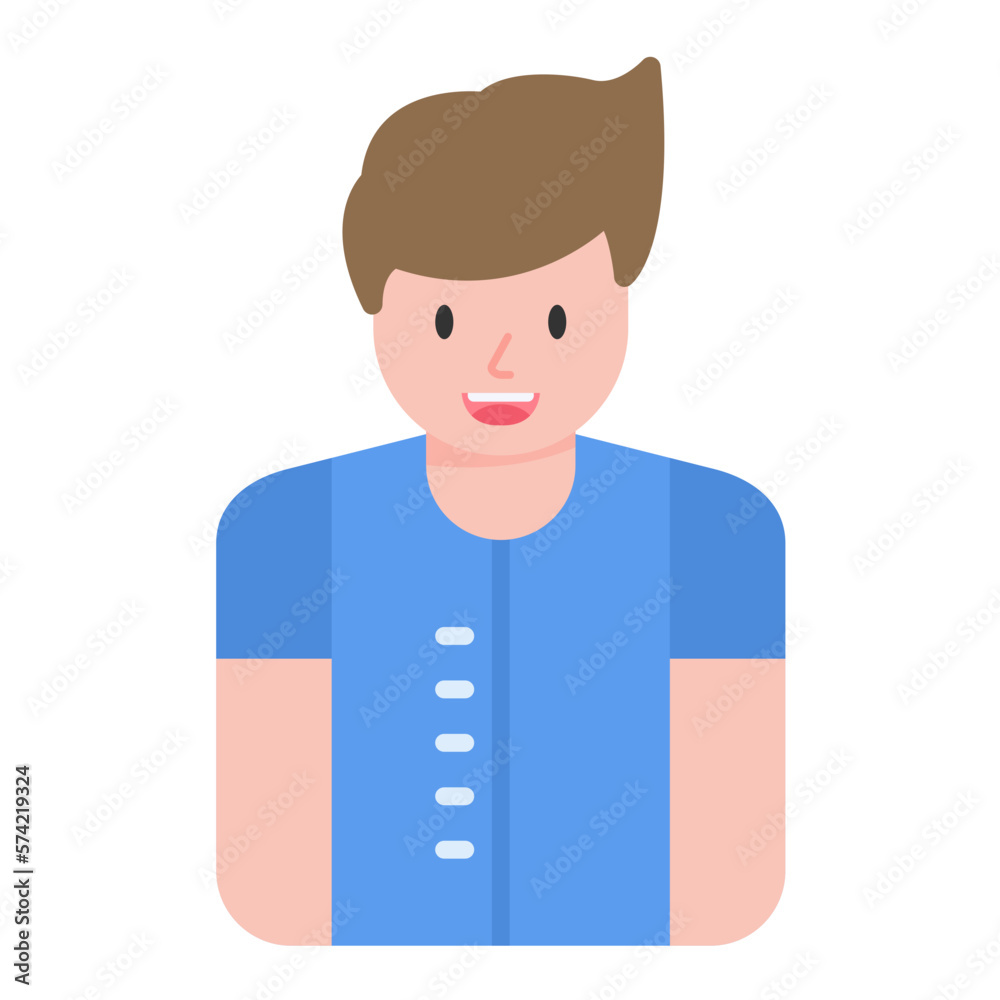 Male Patient Flat Multicolor Icon Male Patient Flat Multicolor Icon