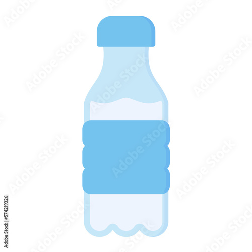 Water Bottle Flat Multicolor Icon