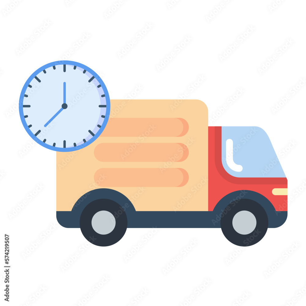 Delivery Time Flat Multicolor Icon Delivery Time Flat Multicolor Icon