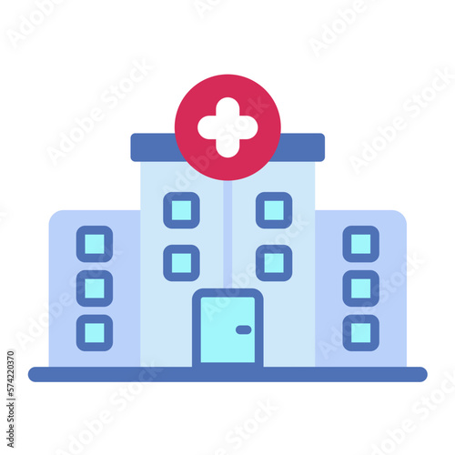 Clinic Flat Multicolor Icon