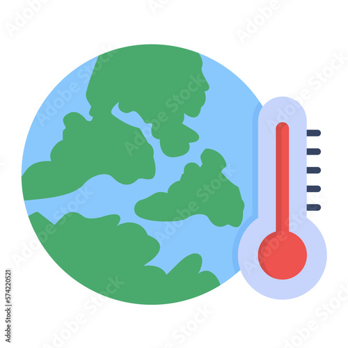 Climate Change Flat Multicolor Icon