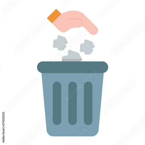 Litter Flat Multicolor Icon