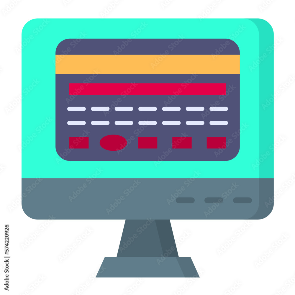 Online Payment Flat Multicolor Icon Online Payment Flat Multicolor Icon