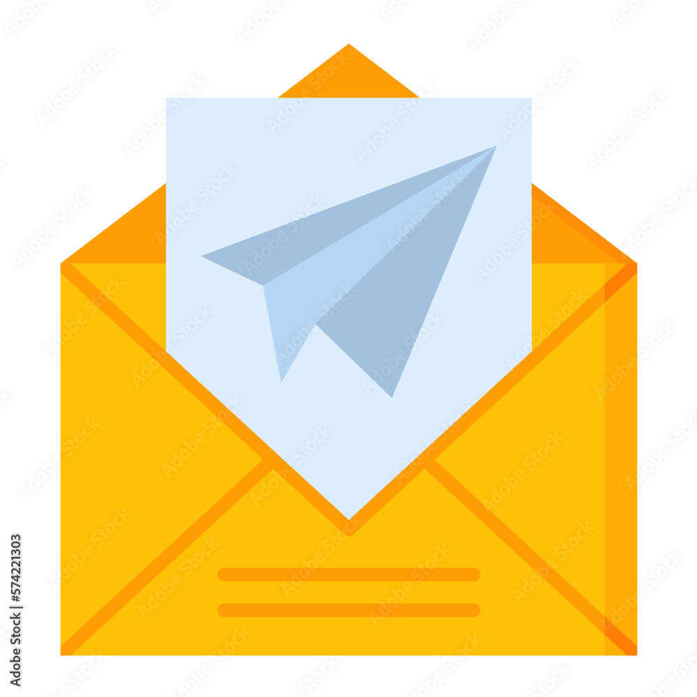 Email Sent Flat Multicolor Icon Email Sent Flat Multicolor Icon