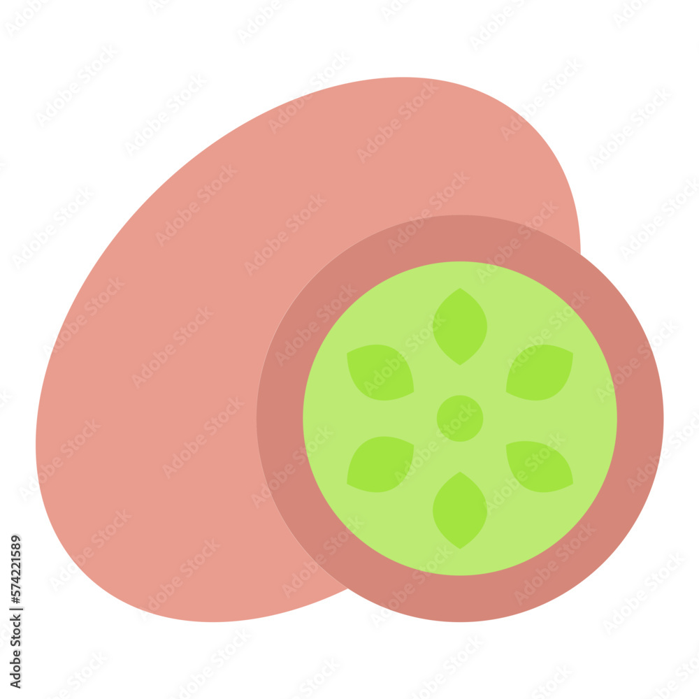 Fototapeta premium Kiwi Flat Multicolor Icon