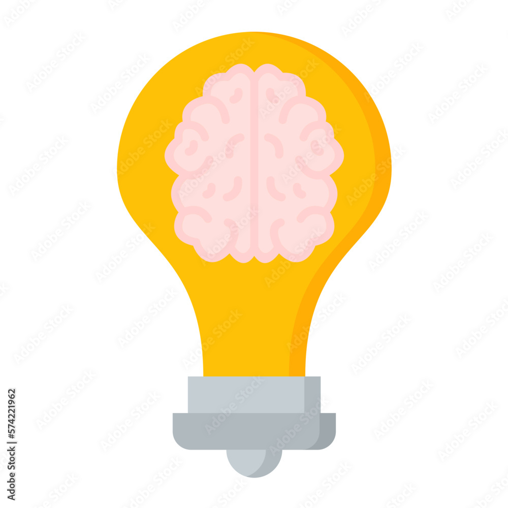 Creative Idea Flat Multicolor Icon Creative Idea Flat Multicolor Icon