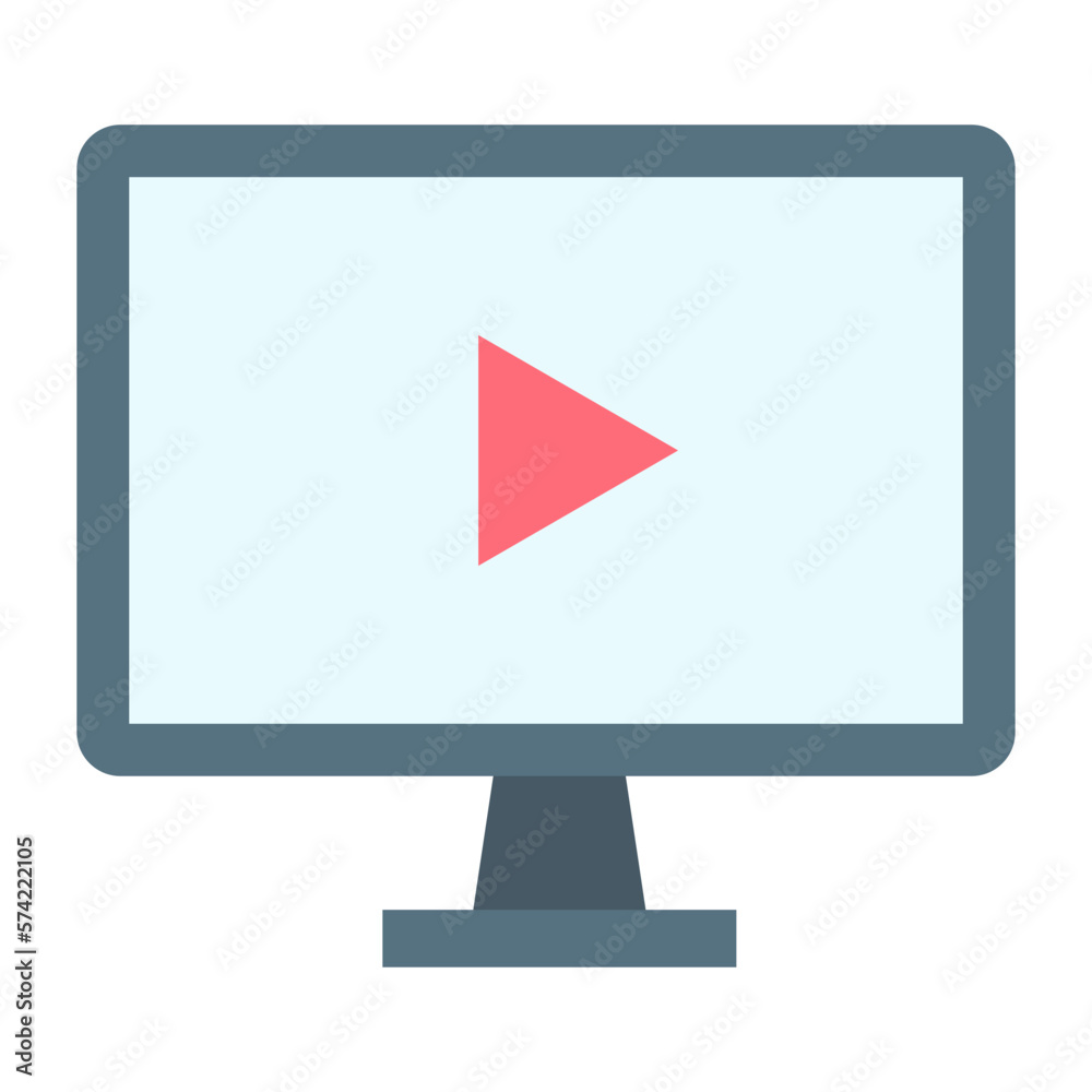 Live Streaming Flat Multicolor Icon Live Streaming Flat Multicolor Icon