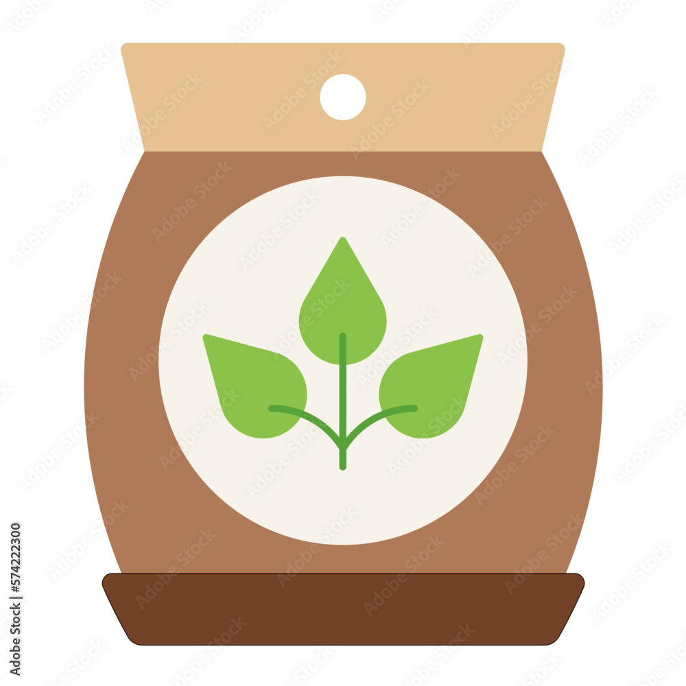 Seeds Bag Flat Multicolor Icon Seeds Bag Flat Multicolor Icon