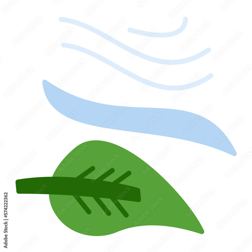 Leaf Fluttering in Wind Flat Multicolor Icon Leaf Fluttering in Wind Flat Multicolor Icon