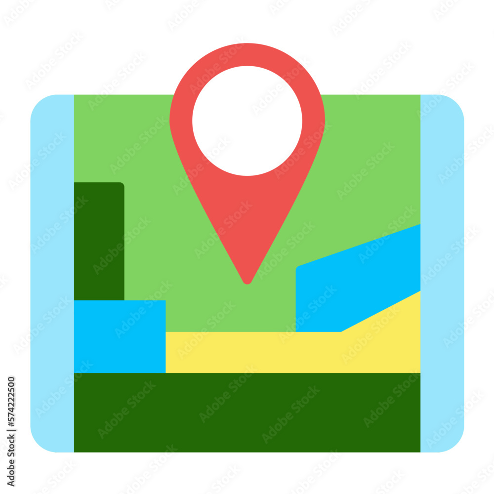 GPS Flat Multicolor Icon GPS Flat Multicolor Icon