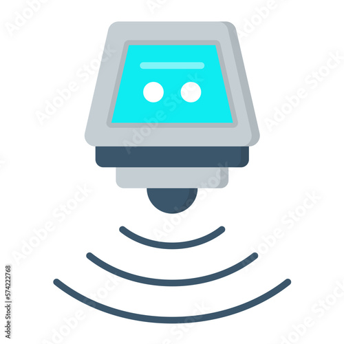 Smart Water Sensor Flat Multicolor Icon