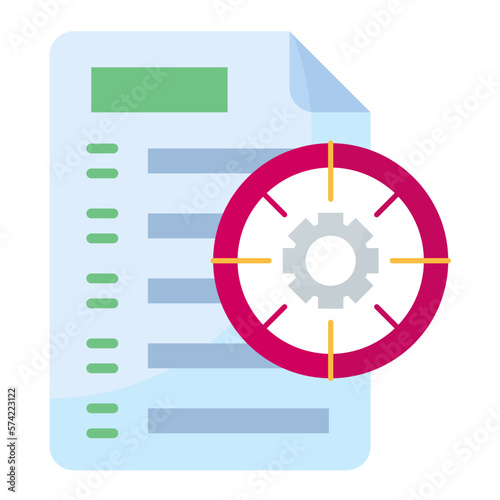 Goals Management Flat Multicolor Icon
