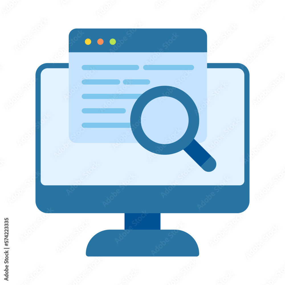 Online Search Flat Multicolor Icon