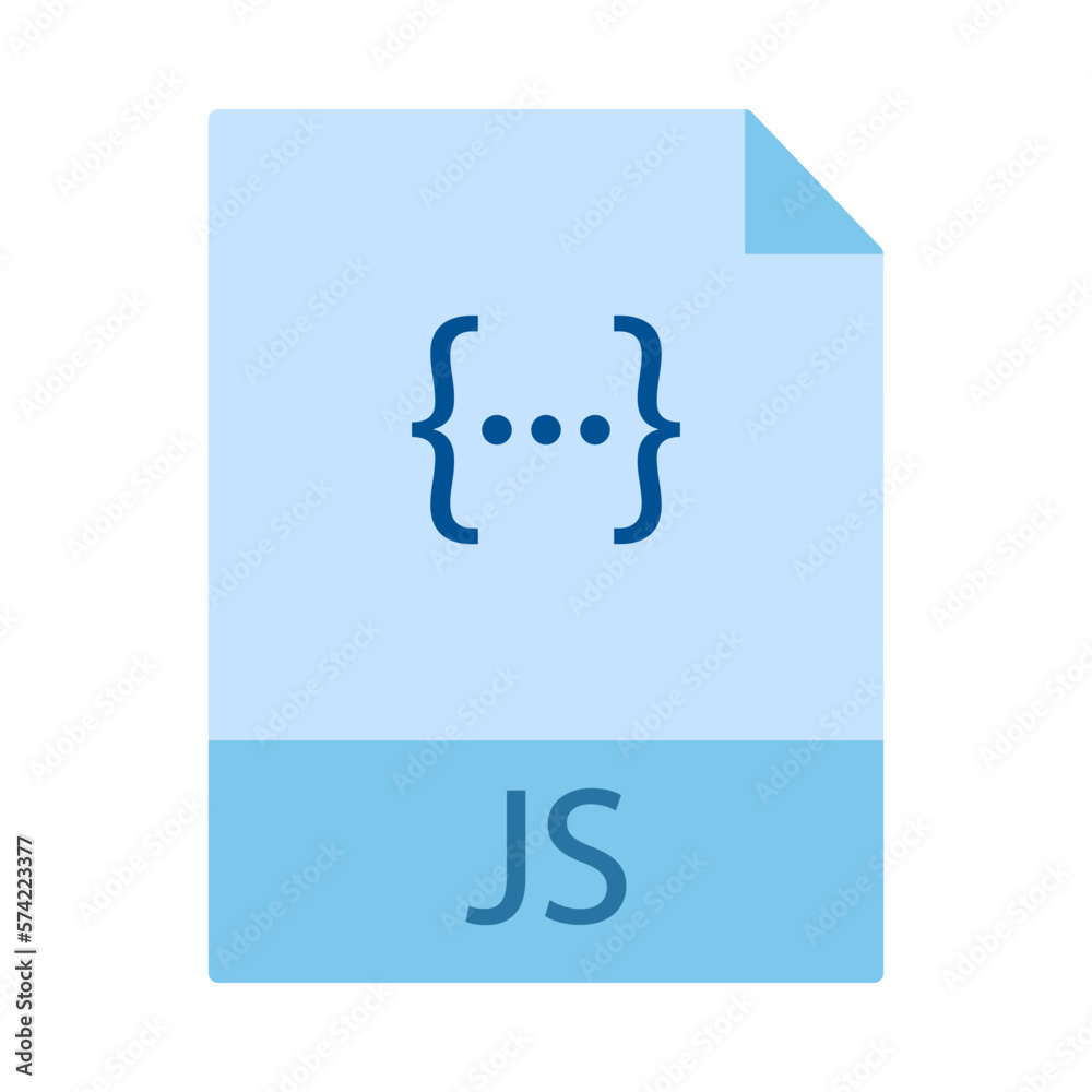 Fototapeta premium Javascript File Flat Multicolor Icon