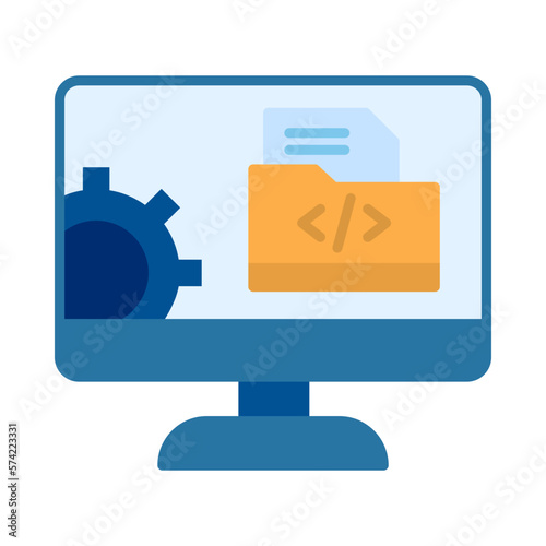 Web Development Flat Multicolor Icon