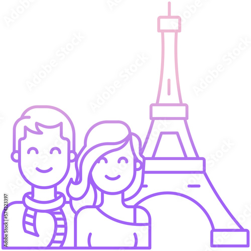 Honeymoon couple icon