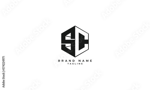 CSC, SC, CS, Abstract initial monogram letter alphabet logo design