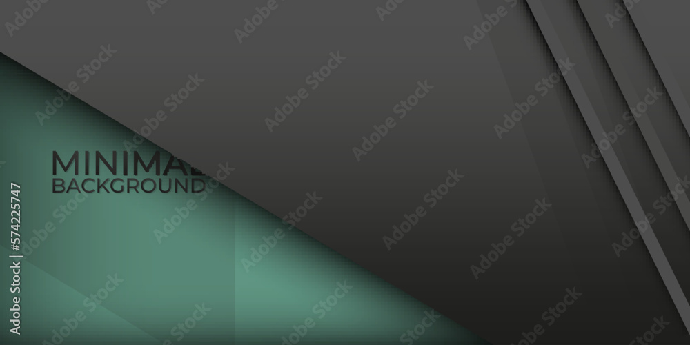 Obraz premium Abstract black wide horizontal banner background with arrows and angles, gray and turquoise lines element. Modern simple dark turquoise gradient arrows creative design. Futuristic technology concept
