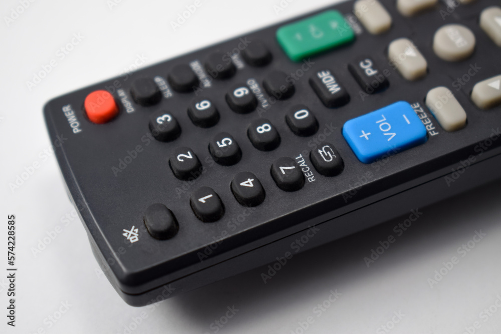 Digital tv remote control isolated on white background. Digital tv remote control isolated on white background.