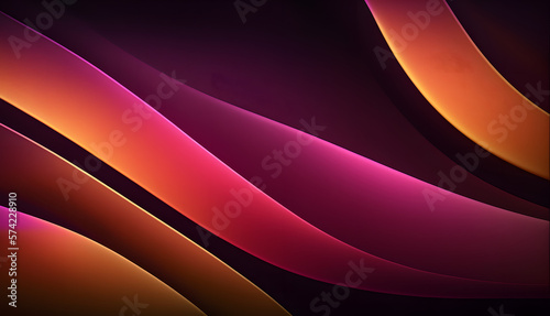 Simple Smooth colorful Wave Background, Modern String Shape Design. Moderate Gradient Dark Red Yellow colors - Used as banner, presentation or wallpaper