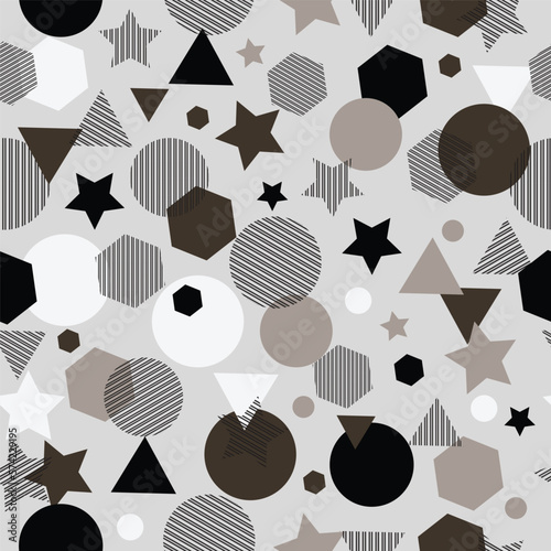 Minimalistic style geometric seamless pattern